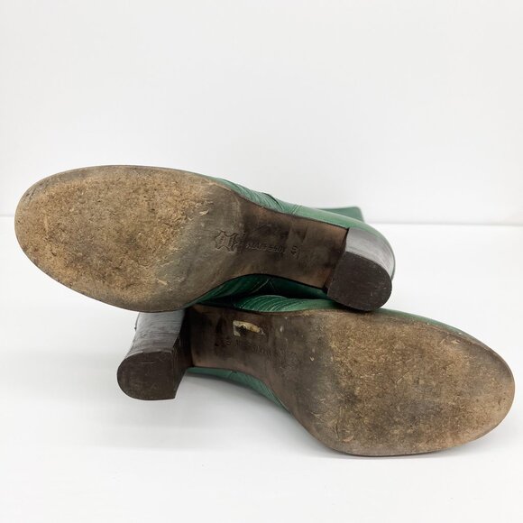 Vintage Y2K Miss Sixty Tall Green Boots | Leather | Size 40 - Picture 7 of 9